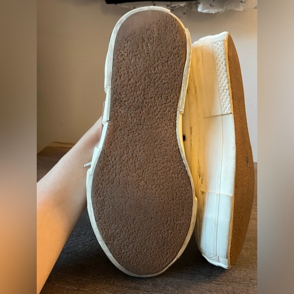 Vessel Frayed White and Cream Casual Sneakers - 6M 8W - Picture 8 of 13